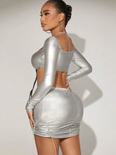 SXY Drawstring Side Bodycon Skirt